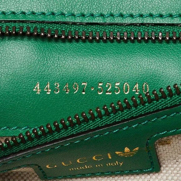 Gucci x Adidas Green Quilted Leather Marmont Small Shoulder Bag - Picture 9 of 9